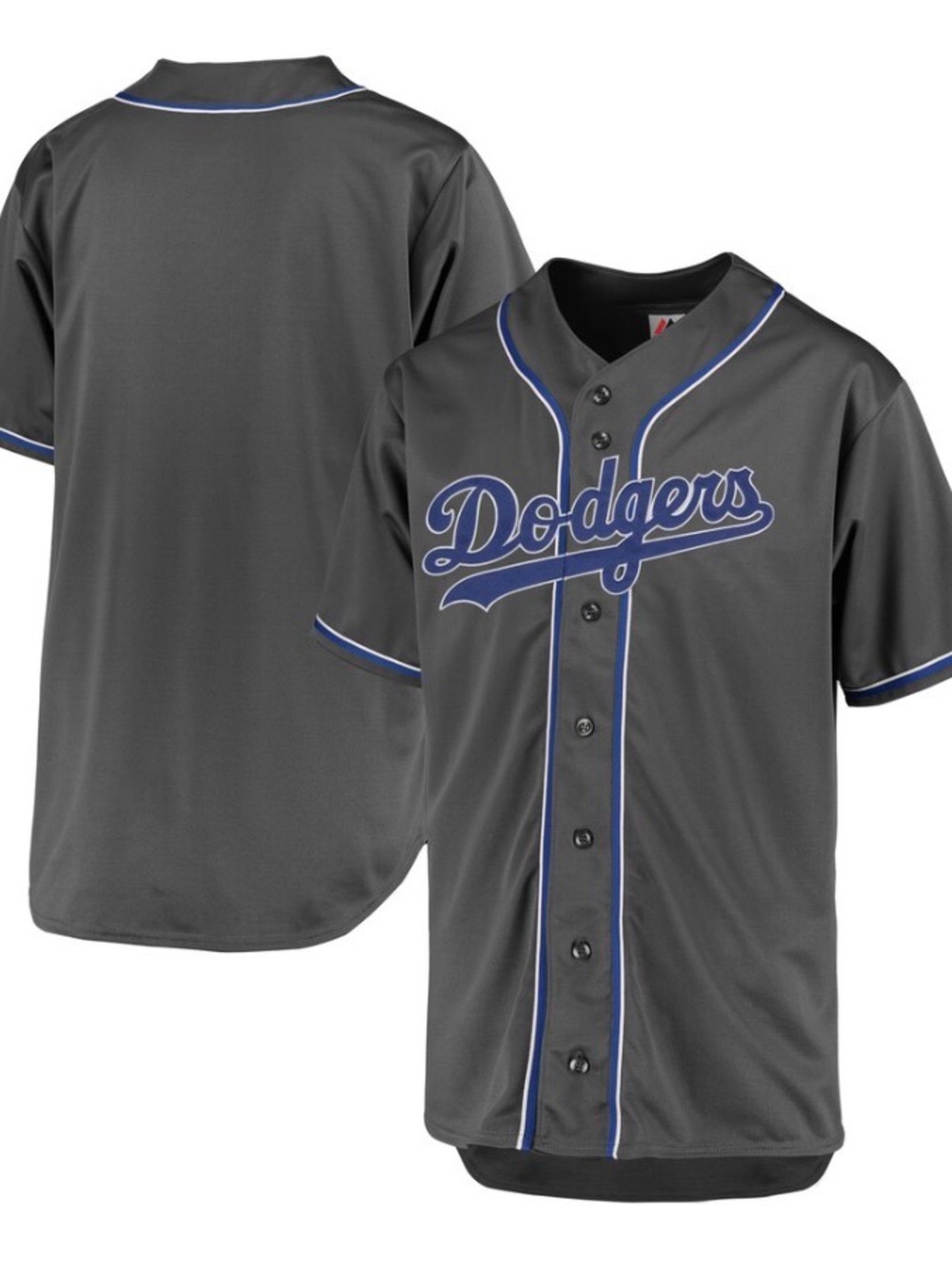 NWT Fanatics Men’s Los Angeles Dodgers Charcoal Gray Big and Tall Jersey - 3XLT